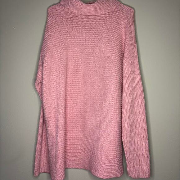 J Crew Pink turtleneck sweater oversized | Knit | Cableknit - Picture 4 of 5